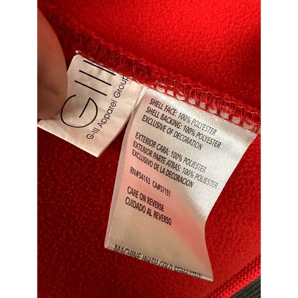 Tampa Bay Buccaneers NFL Fleece Thermal‎ Style Full Zip Hoodie Red Gray 2XL XXL - Picture 5 of 6